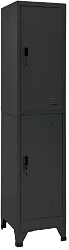 DCRAF Home Products-Schließfachschrank anthrazit 38x45x180 cm Stahl
