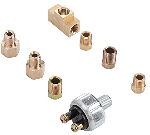 Interrupteur de Feu Stop Hydraulique, Kit Universel de Contacteur de Feu Stop Hydraulique en Ligne avec Adaptateur, Raccord de Frein Hydraulique