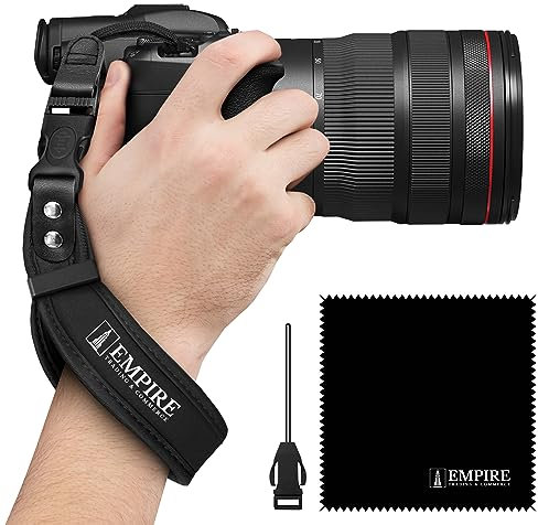Empire Universal Camera Wrist Strap, Quick Release Camera Hand Strap + Tether Attachment for Smaller Camera + Microfiber Cleaning Cloth, Camera Straps for DSLR & SLR: Sony, Nikon, Fuji, Canon, Olympus