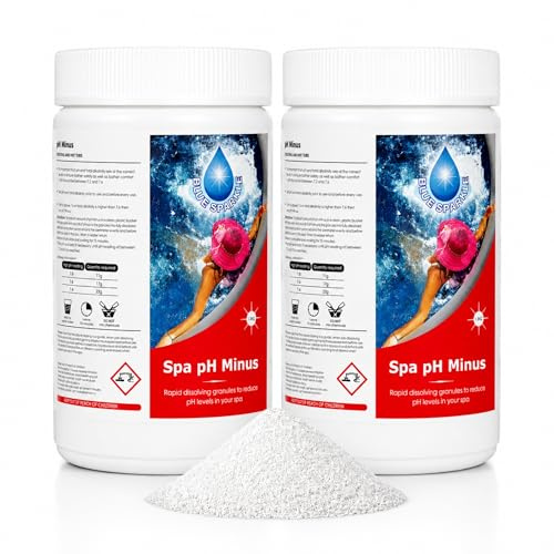 3 kg pH Minus Reducer Granules for Hot Tubs, Above Ground and Paddling Pools, pH Level Decreaser for Spa and Pool Water Balance, Reduces Alkalinity, Improves Water Quality and Chlorine Efficiency