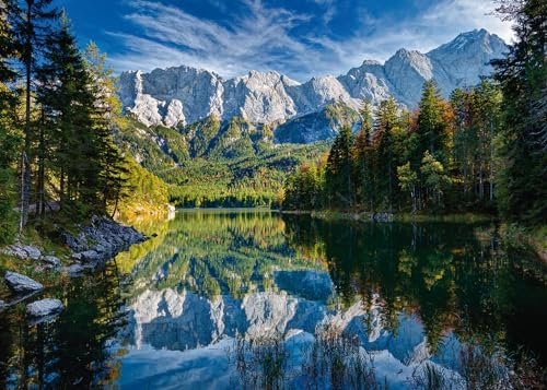 Ravensburger Puzzle 12000653 - Eibsee mit Wettersteingebirge - 1000 Teile Puzzle für Erwachsene und Kinder ab 14 Jahren, Puzzle mit Landschaft und Natur