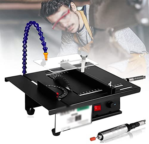 Lxwyq Sega Circolare da banco da 1800 W, Mini Sega da Tavolo per Hobby con Calibro per Mitra per Artigianato in Legno Fatto a Mano Fai-da-Te, Sega da Tavolo per Officina in Legno Fai-da-Te