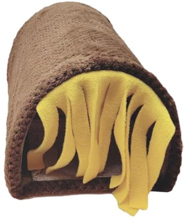 rockible Meerschweinchen-Versteck, Hamster-Tunnel, Schlaf- und Jagdhöhle, Kleintiertunnel für Kleintierbetten, Ratten-Meerschweinchen, braun