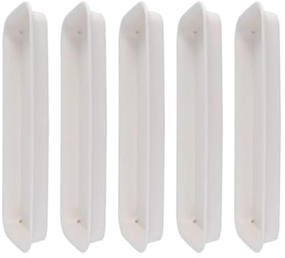 Sharplace Soucoupes pour Plantes, 5 Plateaux rectangulaires pour Pot de Fleur, Plateau de Drainage, Plateaux d'égouttage d'eau pour Cour, Balcon, Jardin, Blanc