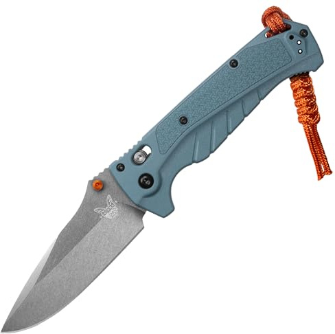 Benchmade - Adira Outdoor, Water, Fishing Knife, Plain Edge with Depth Blue Grivory Handle (18060)