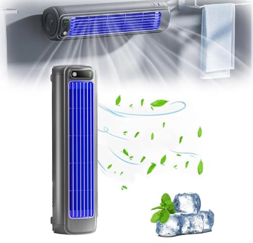 Outfany Cooling Ace, Libiyi Cooling Ace, Tragbare Klimaanlage Kühlventilator Leise mit 3 Geschwindigkeiten, Shirem Cooling Ace, 3D Umwälzung Wind Luftkühler Klimaanlage für Haus Büro (B)