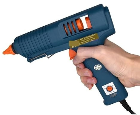 Pistola per colla a caldo per lavori artigianali, Pistola for colla a caldo da 150 W, ugello for pistola for colla a temperatura regolabile, stick di colla da 11 mm Pistola for e industriale professio