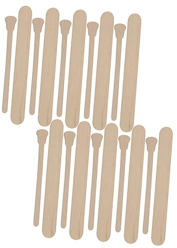 Healeved 100 Stück Wachssticks Holz Für Haarentfernung Und Gesichtsmasken Verschiedene Formen Langlebiges Holz Wachs Spatel Für Damen Und Körperpflege