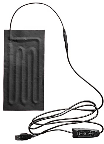 Generico USB-Heizkissen, elektrisch, Heizkissen, USB-Heizkissen, tragbar, 5 V, Schwarz, 10 x 20 cm