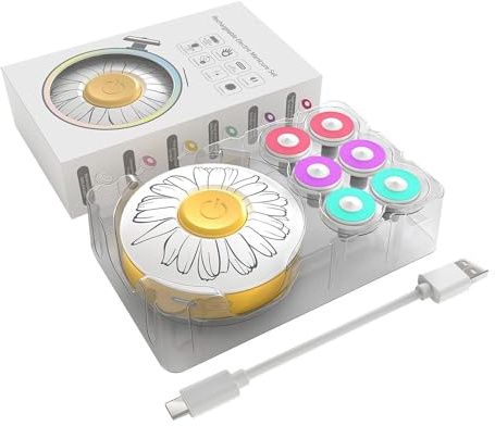 Lima de uñas eléctrica para bebé – Juego de manicura recargable 6 en 1 | Cortauñas eléctrico para bebé, cortaúñas para bebé, esenciales para bebé, batería incorporada de 600 mAh para n