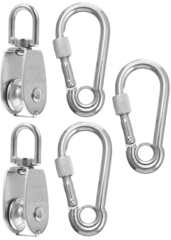 MUCKLILY 5stücke Teiliges Edelstahl-tragpulley Mit Professionellen Lagern Robuste Und Langlebige Seilrolle Für Und Ziehanwendungen Für Fitnessgeräte Und Heimwerkstatt