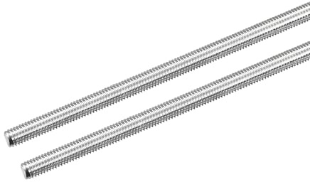 QUARKZMAN Barra Filettata M5 x 250mm Passo Filettatura 0.8mm Perni Barra Filettata in Acciaio Inox 304 Destre Completamente Filettati Aste 2 Pezzi