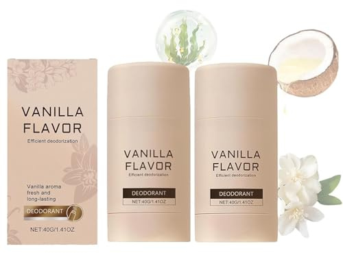 Natürliches Deodorant,72 Stunden Geruchskontrolle,Buttercreme & Vanille,Roll-on-Deodorant für Kinder,Schutz gegen Körpergeruch und Achselnässe (2)