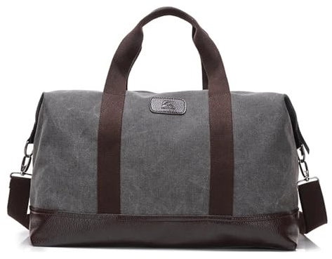 GZKDKZB Reisetasche, Vintage-Canvas-Taschen für Herren, Reise-Handgepäcktaschen, Wochenend-Übernachtungstaschen, große Aufbewahrungstasche für den Außenbereich, große Kapazität, Reisetasch