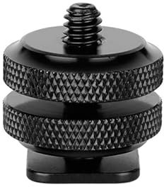 Reflex Camera Double Hot Shoe 1/4 Dual Nuts Tripod Mount Screw Adapter for Go Pro Hero 13-8 D J I Osmo – Secure, Versatile Camera & Accessory Mount for Tripods, Rigs, and Hot Shoe Setups