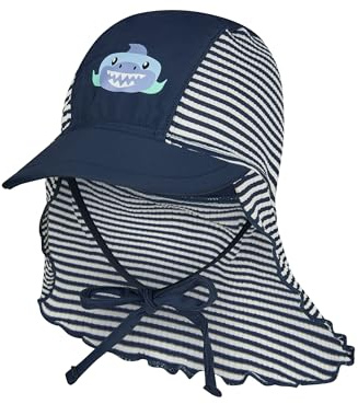 Sterntaler Unisex Sonnenhut Schirmmütze Nackens. Hai
