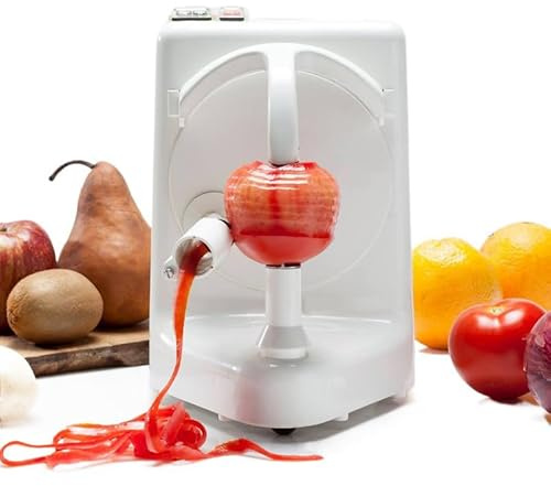 Pelador eléctrico de patatas – Pelador ajustable de acero inoxidable para frutas, utensilio de cocina duradero para kiwi, limón, mango