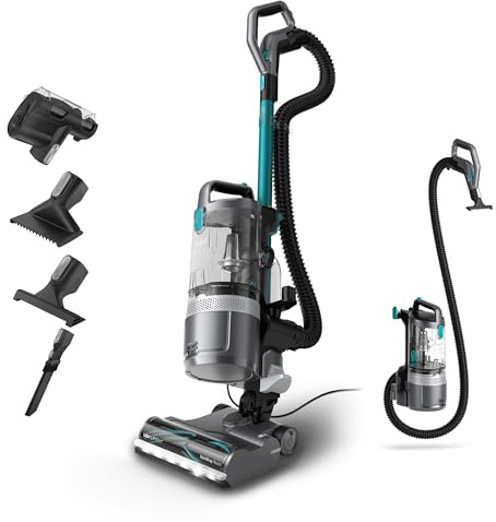 Vax LiftOut Reach Pet-Design Corded Upright Bagless Vacuum Cleaner, Lightweight, Handheld Tool Attachments for Pet Hair, Car, Upholstery, Bed, Home cleaning, 600W, 6.4kg, Graphite/Teal, CDUP-LORP