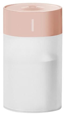 Mini humidificador de aire y difusor de aceite aromático de 260 ml con luz nocturna colorida, pulverizador de niebla fría alimentado por USB para el hogar, dormitorio, oficina, coche, viajes (rosa)