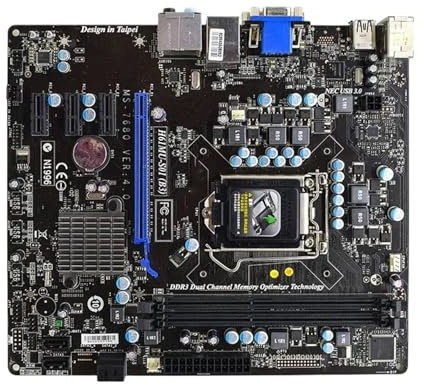 Processore Scheda madre LAG 1155 Intel H61 Fit For MSI H61MU-S01 B3 RAM DDR3 8 GB USB2.0 SATA 2 Micro ATX for supportare CPU Core i7i3