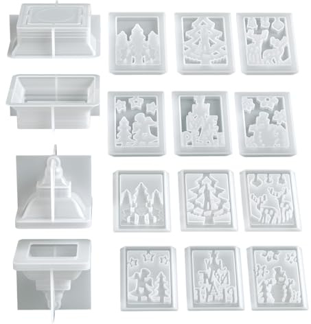 Kandelaber-Form – Kerzenhalterform | Formen für Weihnachtslaternen aus Epoxidharz | Weihnachtslaternen-Modell für Handwerk, Haus- und Urlaubsdekorationen