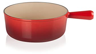 Le Creuset emaljerad kastrull i gjutjärn för fondue, 24 cm, 3,3 liter, Cerise