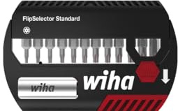 Wiha Juego de bits FlipSelector Standard de 25 mm TORX® Tamper Resistant (con taladro), de 14 unid., de 1/4 C6,3 (39037)