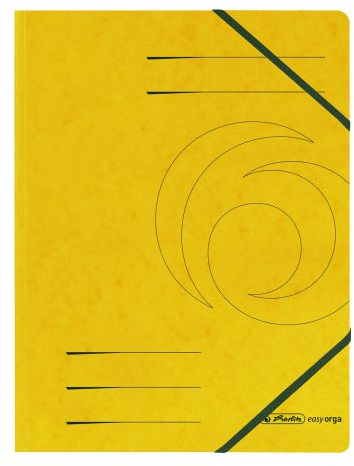 Herlitz Eckspannmappen easy orga / gelb / 5 Stück