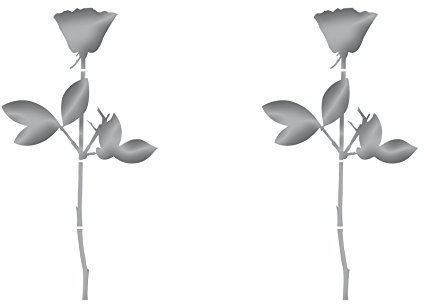 Rose 10cm Car Window Mirror Sticker Tattoo die Cut Decals Vinyl Adhesive Deco Foil Depeche Mode - 2 Pcs Silver Metallic