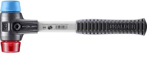 SIMPLEX-Schonhammer, TPE-soft/Plastik; mit verstärktem Tempergussgehäuse und Fiberglasstiel | D=40 mm | 3716.040