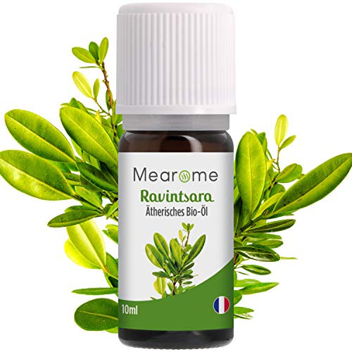 Ravintsaraöl BIO | 10 ml | 100% Naturrein | Ravinsara Aromaöl | Mearôme | Ravintsara Ätherisches Öl | Duftöl Aromatherapie Essential Oil Vegan reinigend stärkend gegen Winterprobleme