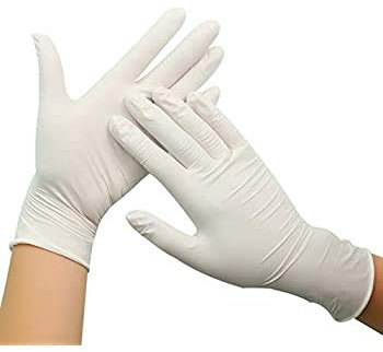Guante Desechable Latex Blanco .9 L (100 U.