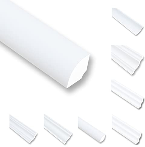 16 Meter Deckenleisten Styropor XPS Stuckleisten Abschlussleiste Decke Weiss 20X20 mm Zierprofile Styroporleisten Deckenleisten Zierleisten Sparpaket ND20