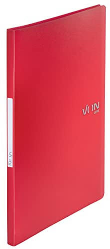 VON Leitz Sichtbuch A4, Mit 30 Fächern, PP-Ordner, Präsentationsmappe, Für 60 Blatt, Flexible Dokumentenablage für Schule, Studium & Haushalt, 5 Stück, Rot, 46690025