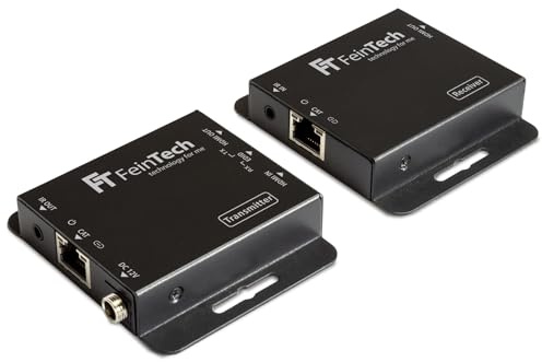 FeinTech VME00110 HDMI over LAN Extender Ethernet-Kabel Verlängerung Splitter Transmitter & Receiver Ultra-HD 4K 70m