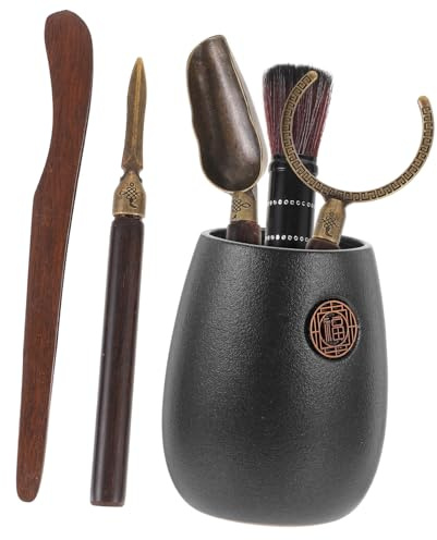 MAGICLULU Keramik Gongfu Tee Set Zubehör 6-Teiliges Teezeremonie Werkzeug Set Für Chinesische Teezubereitung Kompaktes Tee-Accessoire Für Zuhause Und -Liebhaber