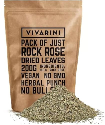 Vivarini Zistrose 200g | Kräutergeschmack und tiefes Aroma | Zusatz zu Aufgüssen - Tee und Mate Tee | 0,2kg