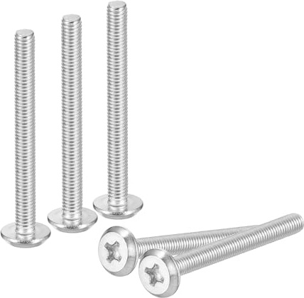 uxcell M3x30mm Flat Round Head Phillips Head Screws, 10Pcs 304 Stainless Steel Phillips Drive Machine Screw, Full Thread, Bright Finish, Furniture Screw Connection Bolt Screw