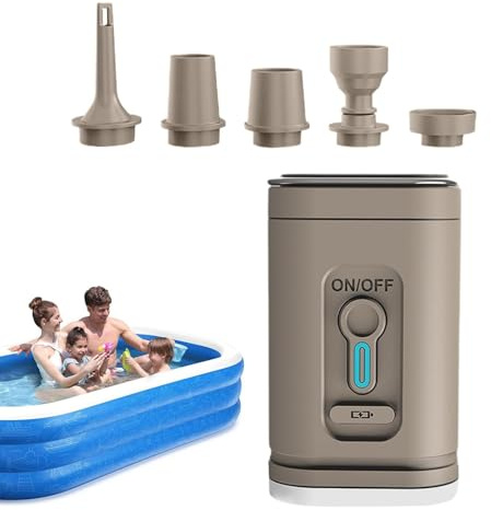 Meindin Elektrische Luftpumpe – Kabelloser Outdoor-Inflator, 1200 mAh Akku zum Aufblasen und Ablassen der Luft für Luft-Wasserversorgung, Vakuum-Aufbewahrungsbeutel, Luftsofas, Matratzen