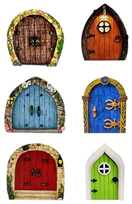 Gartendekoration Gartenskulpturen Gartendekoration aus Holz, Miniatur-Fee, Elfe, Fenster, Tür, Elfe, Zuhause, kreativer Garten, Kunst, Skulptur, Gartendekoration, Outdoor, Fee, Elfe, Tür, Bastelset Ga