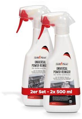 Grillfürst Universal Powerreiniger, 2 x 500 ml - Aktiv-Schaumreiniger für Grillgeräte