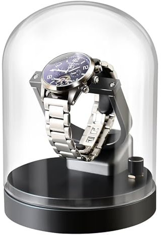 Automatik Uhrenbeweger Uhrenbeweger 1 Uhr Watch Winder Box luxuriöser Automatischer Uhrendreher leise Uhrenbeweger für Automatikuhr Uhren Bewegungsgerät Uhrenbeweger für eine Uhr