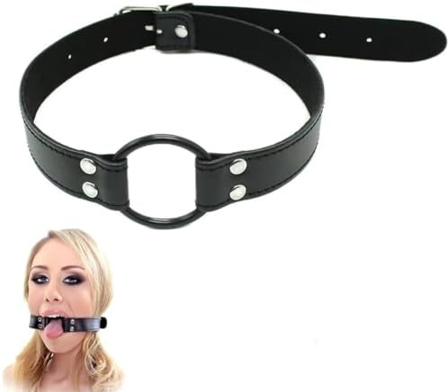 Gag Mouth SM Leather Bondage Open Mouth Gag Bondage Restraints Bite Gag Adult Fetish Sex Toys for Beginners Couples