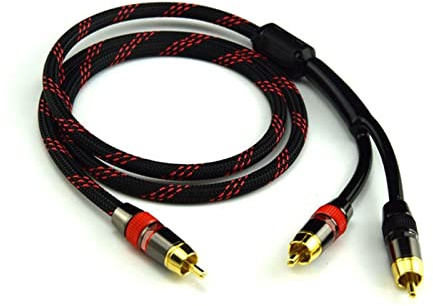DREEK Cavo audio HIFI singolo a doppio subwoofer in rame puro 1 sub-2 splitter Y cable(3 Meters)