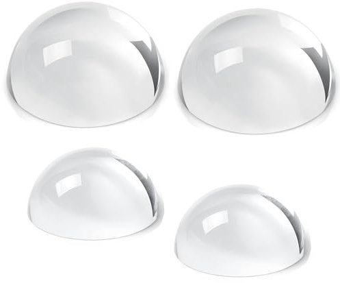 K9 Crystal Dome Magnifier Glass Paperweights for Home Decor, Reading Newspapers (2X40+2X60-A)