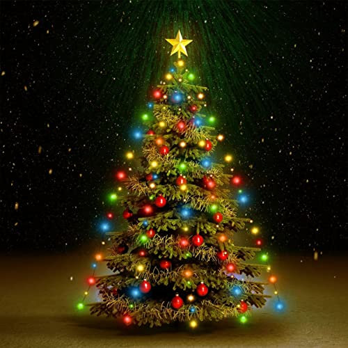 Homgoday Red de Luces de árbol de Navidad 180 Leds de Colores 180 cm Red de Luces Navidad Exterior IP65 Impermeable Malla Luces para Balcón Jardín Árbol Navidad Exterior Interior