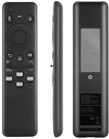 Solar Powered Replacement Remote for Samsung remote BN59-01432A Super Capacitor No Battery Needed Compatible with Smart TVs Streaming Shortcuts