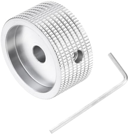 QUARKZMAN 1 Stück Gitarrenknöpfe Metall, Audio-Knopf Drehknopf 6mm x 30mm x 15.5mm Potentiometer Knöpfe mit Madenschraube für E-Gitarre Bass, Silber