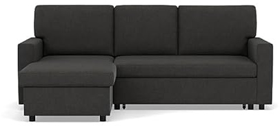 Bestmobilier Meiya - canapé d'angle réversible 4 Places Convertible avec Coffre en Tissu