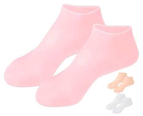 VALICLUD Feuchtigkeitssocken für Damen aus Elastischem Silikon und Feuchtigkeitsspendend zum Schutz vor Fersenrissen Spa-socken für Nachtpflege
